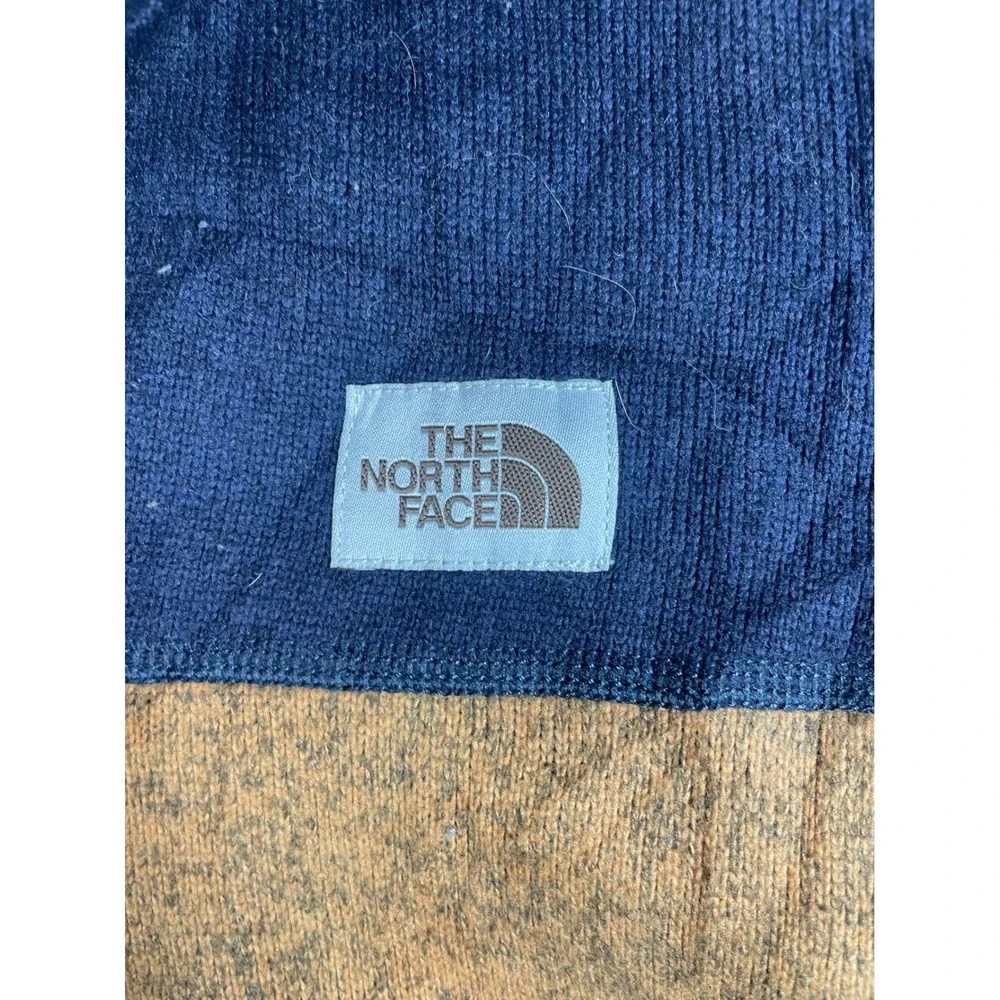 The North Face Gordon Lyons Fleece Pullover Mens Large Yellow Blue 1/4 Zip